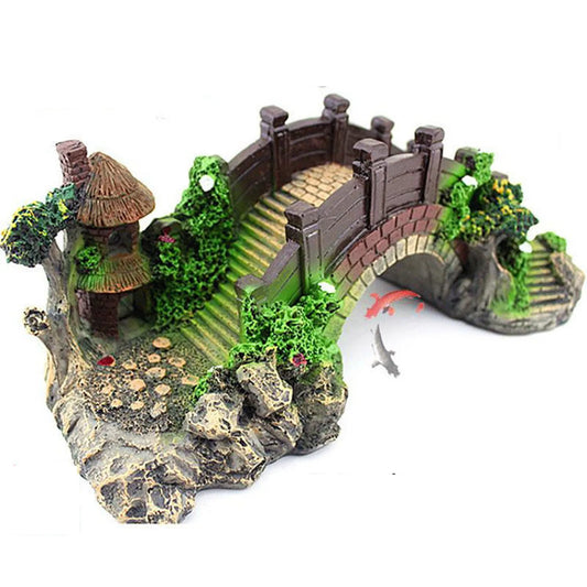 Fish Tank Artificial Bridge Resin Landscape Decoration