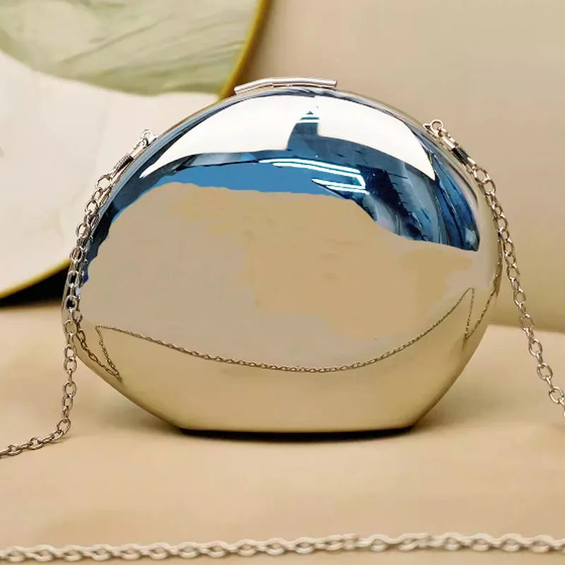 Luxury Metallic Shell Clutch Bag