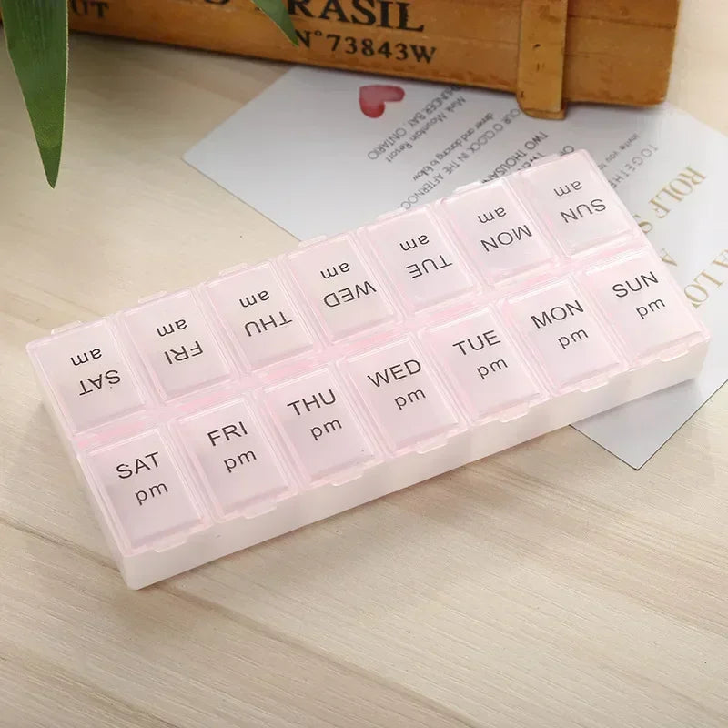 14 Grids 7 Days Weekly Pill Case