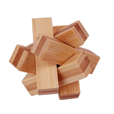 Wooden Kong Ming & Lu Ban Lock 3D Brain Teaser Puzzle