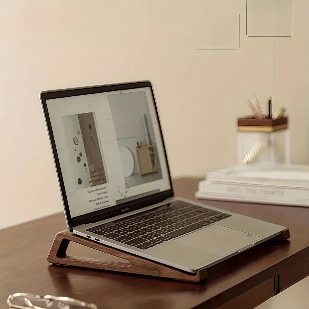 Foldable Wooden Laptop Stand