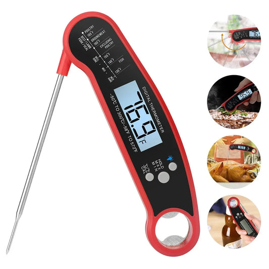 Multifuction Digital Thermometer with Foldable Probe、