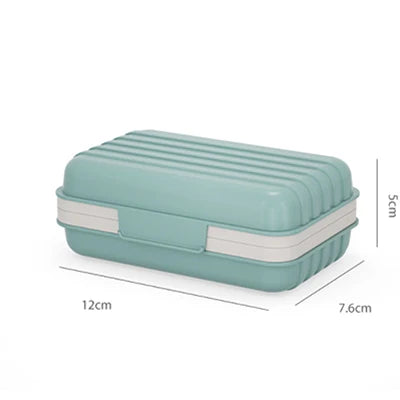 Travel Soap Box with Draining Tray & Lid