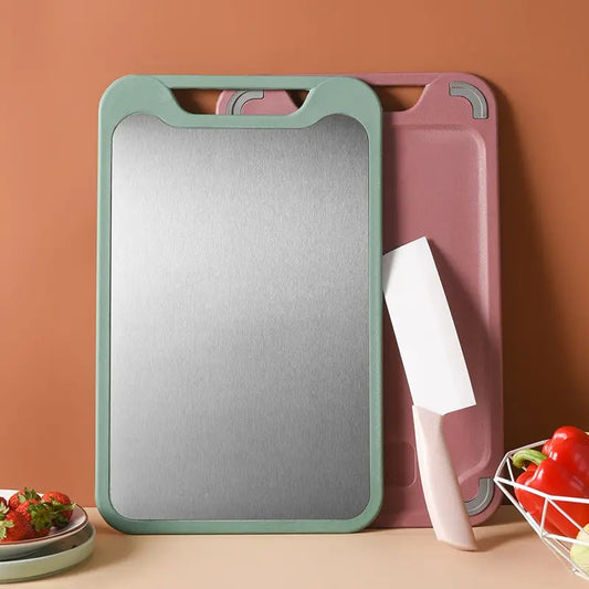 Double-sided Stainless Steel Plastic Cutting Board