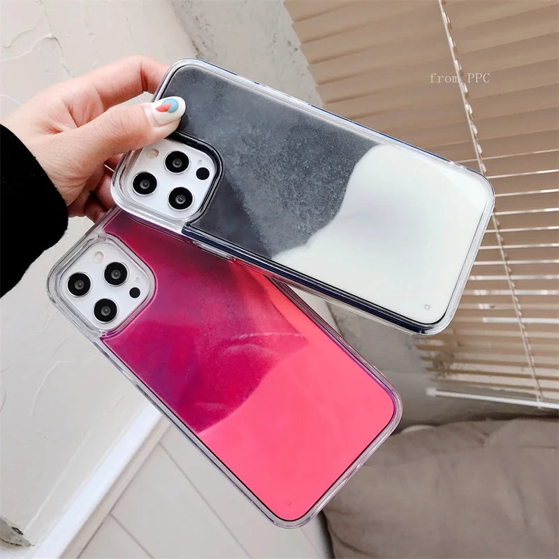 Moving Sand Luminous Phone Case For iPhone