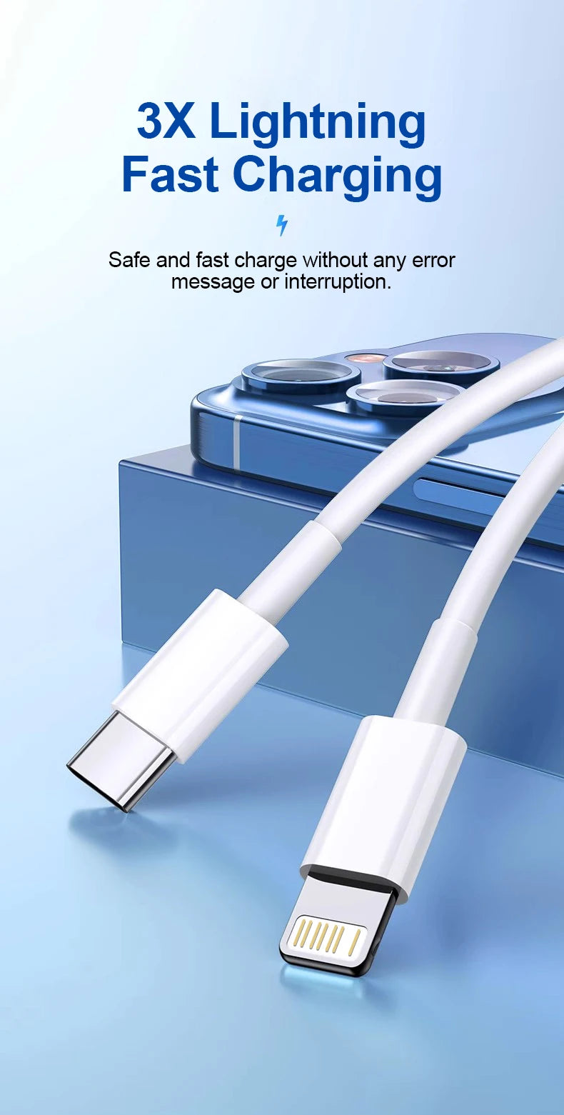 20W PD Lightning Cable Type C For Iphone