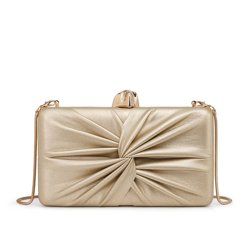 Ruched Evening Clutch Bag