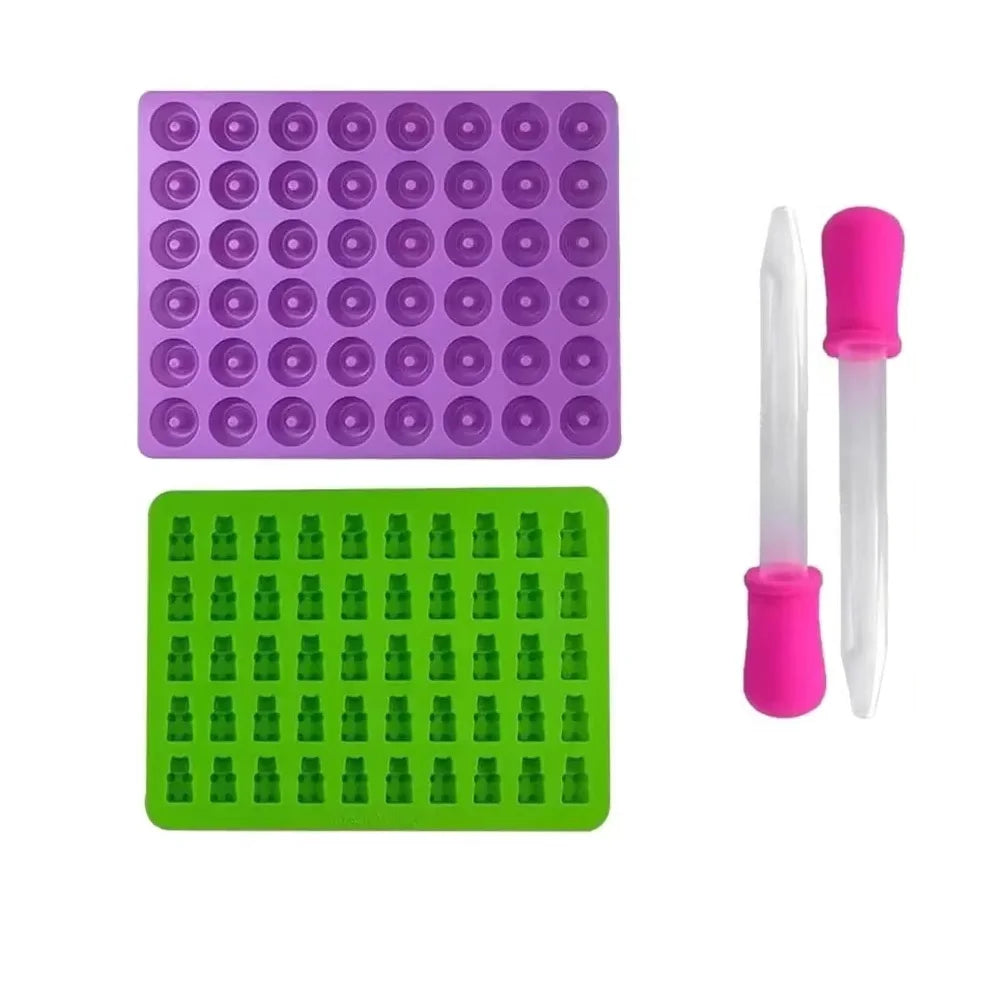 7Pcs/Set Gummy Bear Silicone Molds