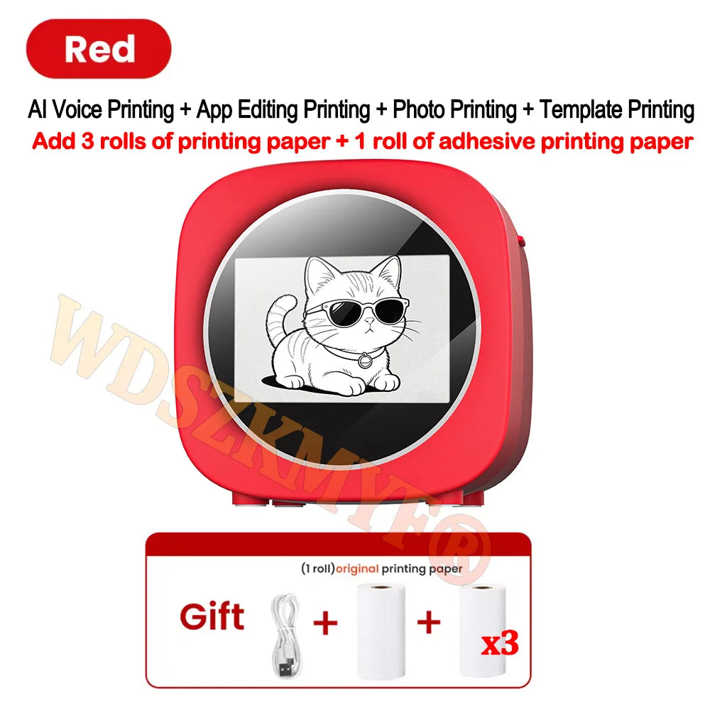 AI Voice Thermal Label Printer with App Control