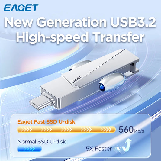 Eaget Dual USB-C & USB 3.2 Flash Drive