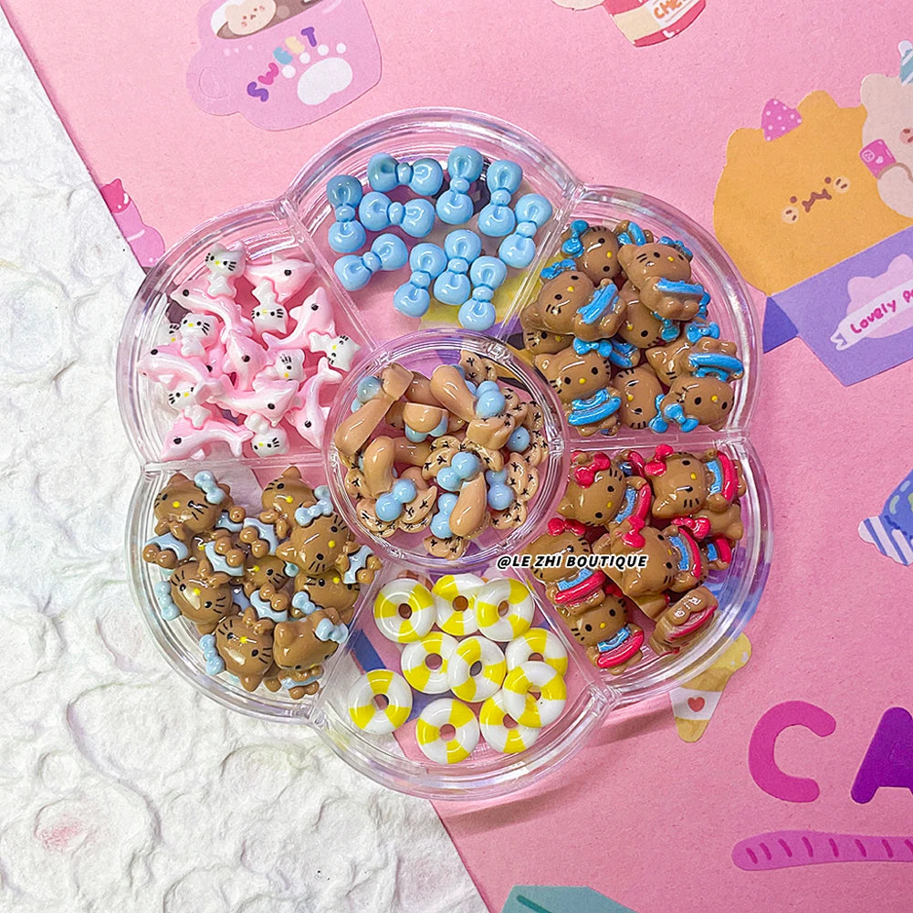 Kawaii 70Pcs Hello Kitty Nail Decorations