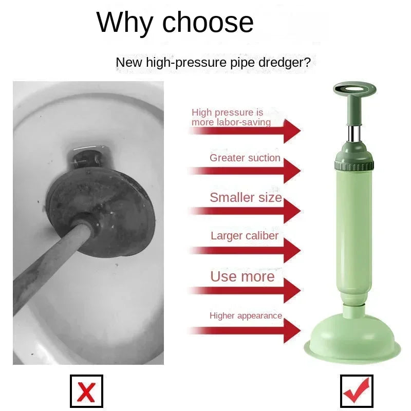 Silicone Toilet Plunger High Pressure Pump