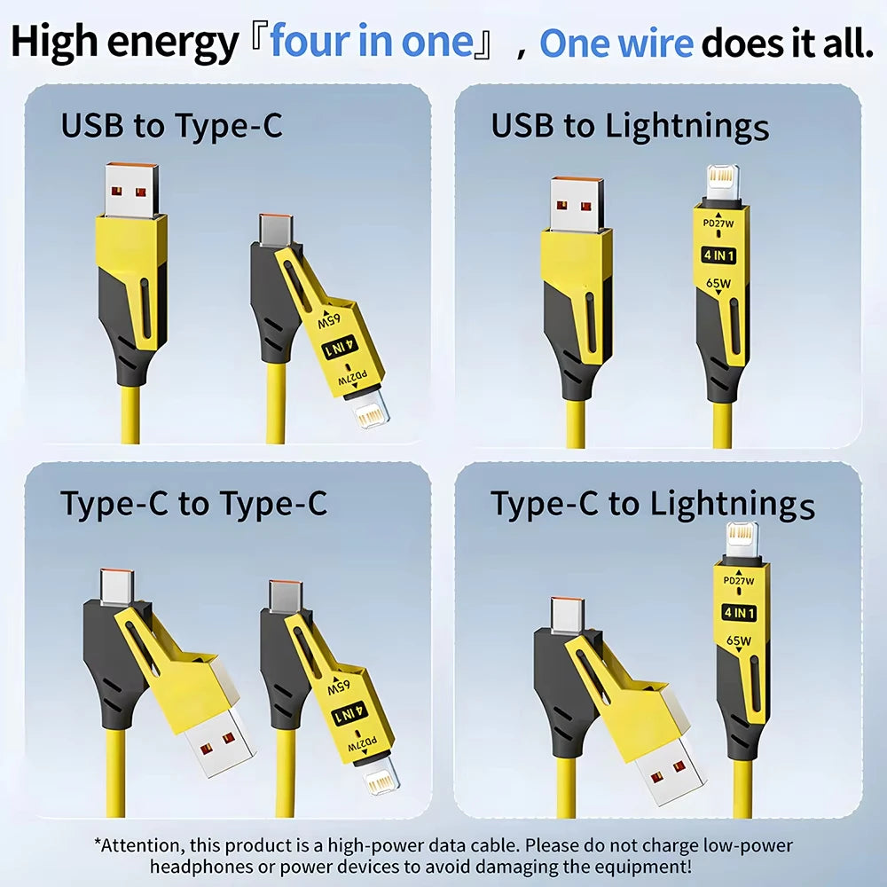 NNBILI 4 in 1 65W USB Type C For IPhone