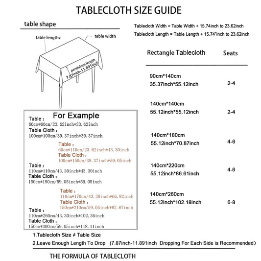 Solid Color Waterproof Polyester Tablecloth
