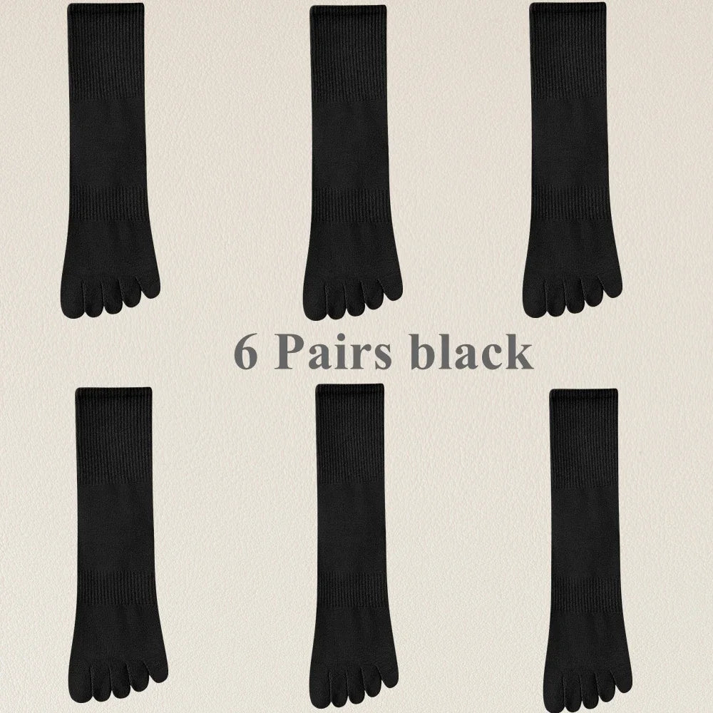 Men’s Cotton Toe Socks 6 Pairs
