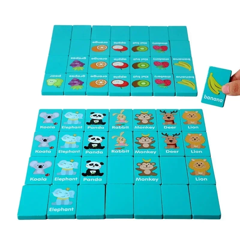 Children Hand Scratch Wooden Puzzle Toy