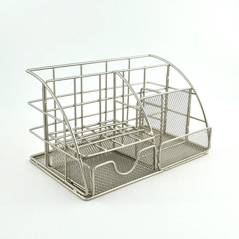 Rose Gold Mesh Desk Organizer