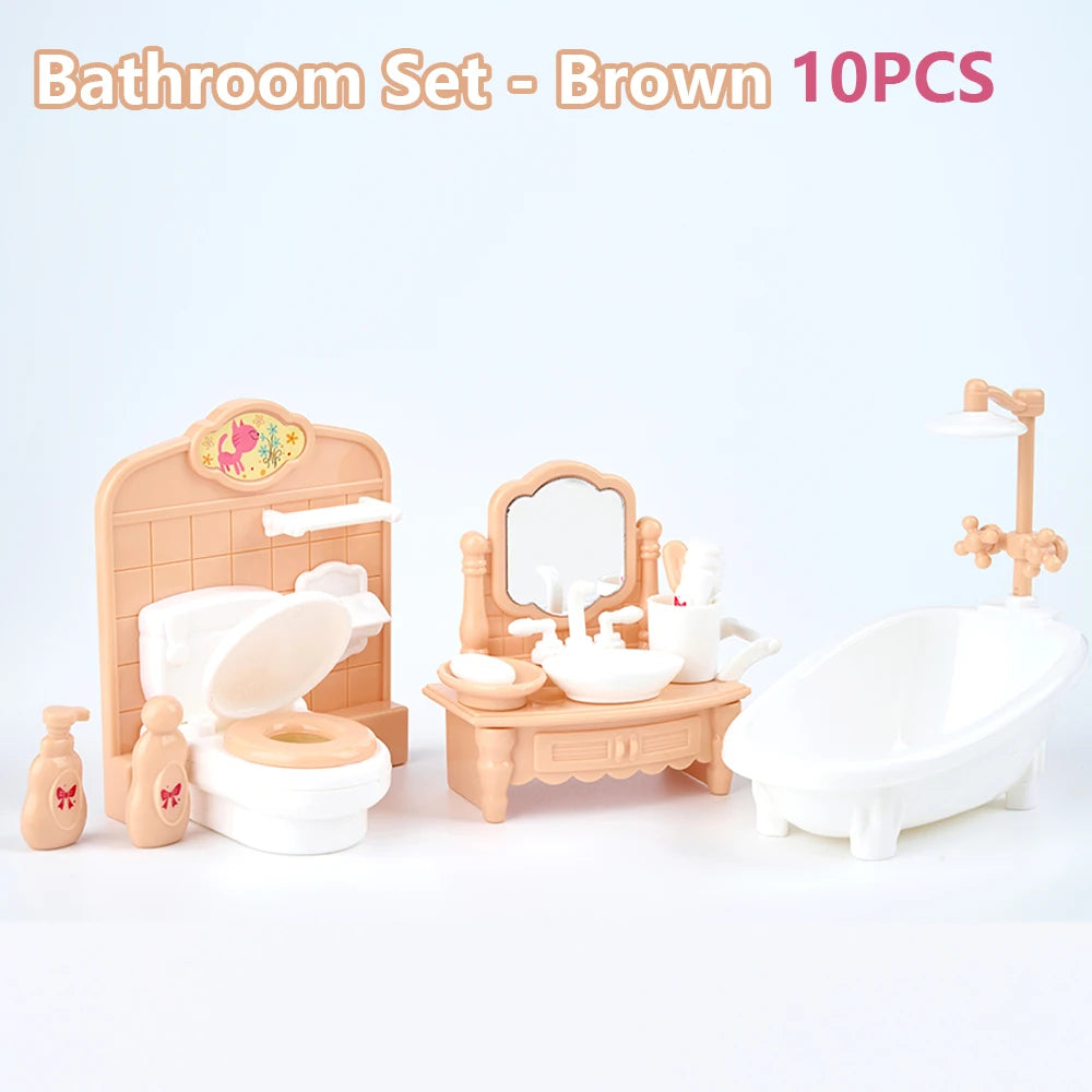 24Pcs Style Brown Miniature Dollhouse