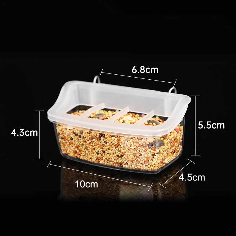 Transparent Spill-Proof Bird Feeder & Water Dispenser