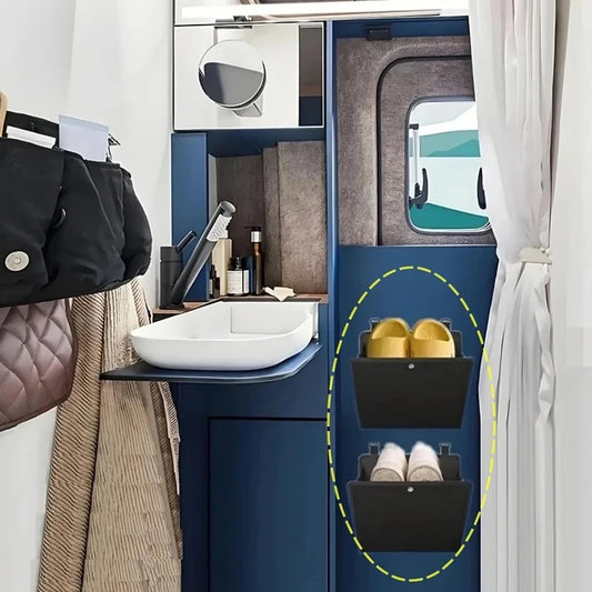 Wall-Mounted RV Shoe Rack Organizer