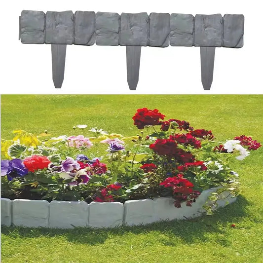 Garden Stone Effect Border Edging Fence Set