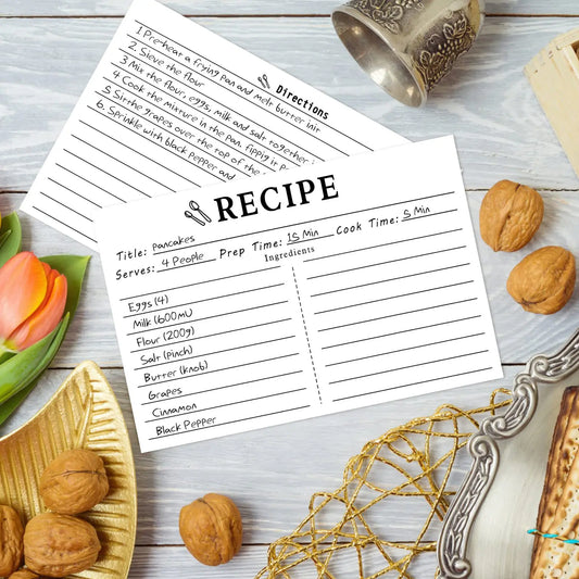 Blank Kitchen Recipe Cards