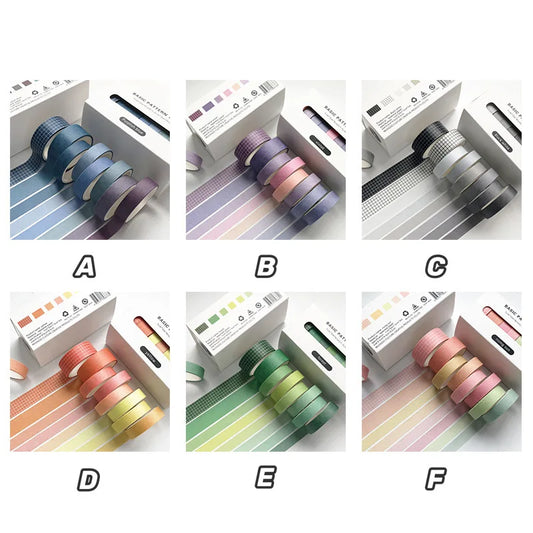 Solid Colour Washi Tape Set