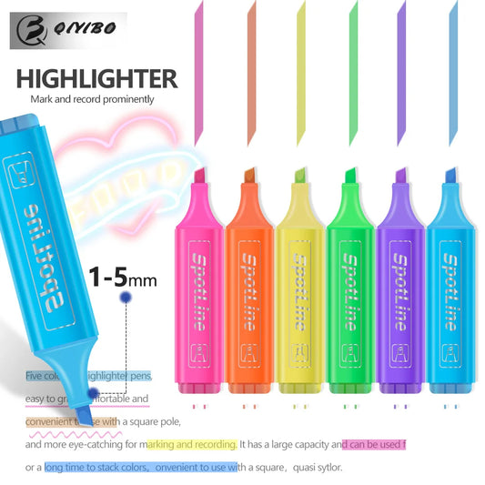 Pastel Chisel Tip Highlighter Set