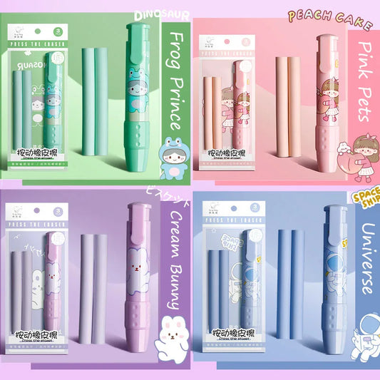 3-in-1 Retractable Eraser Pen