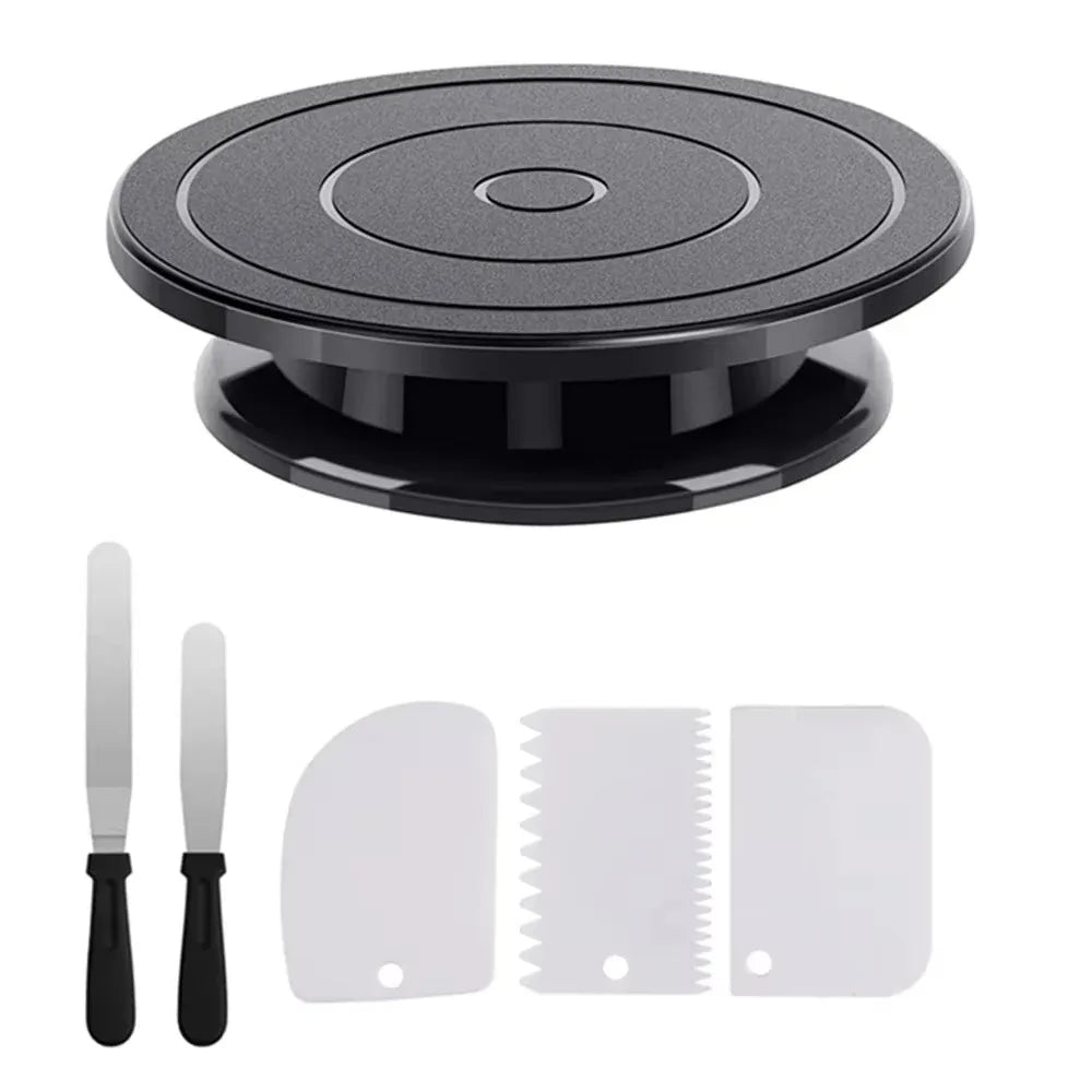 Rotating Cake Turntable & Decorating Set
