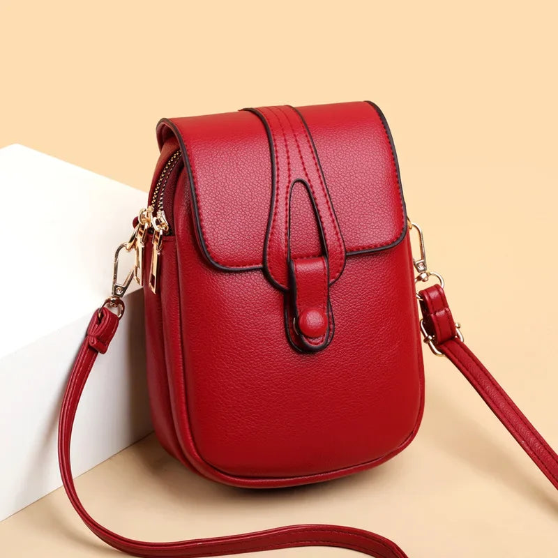 Women’s Mini PU Leather Crossbody Phone Bag