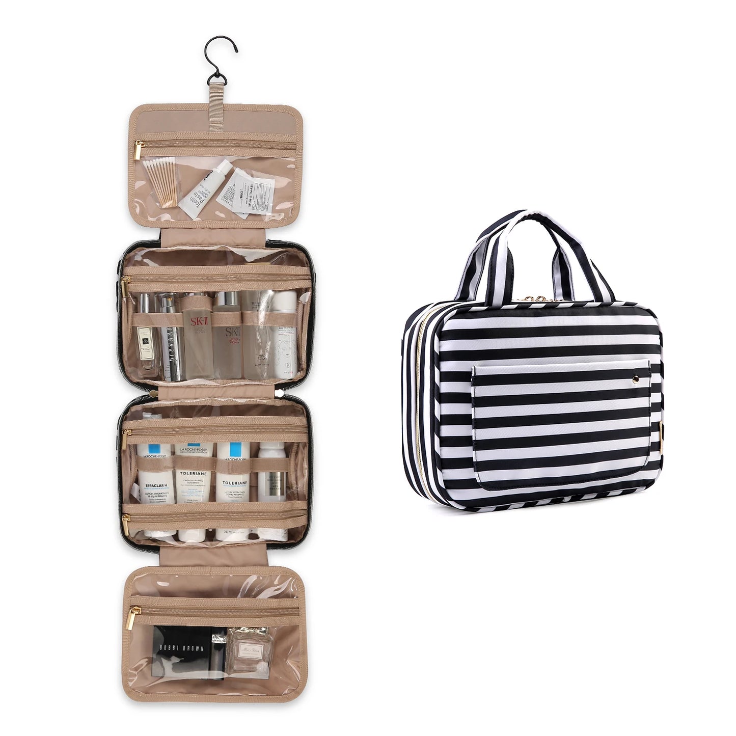 Makeup Cosmetic Bag with Hanging Hook Water-resistant