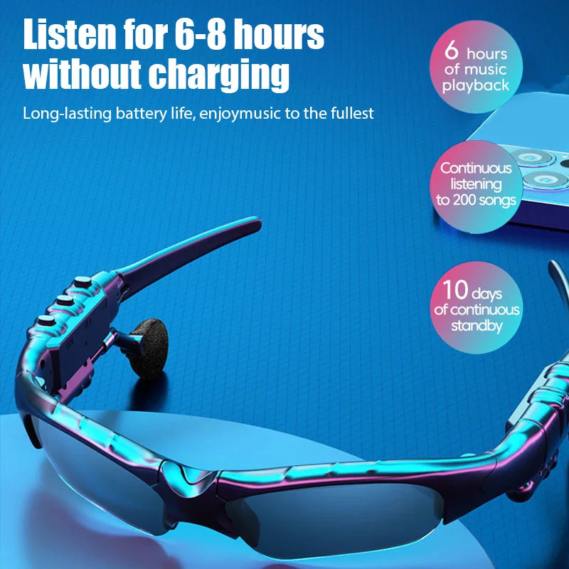 Sports Stereo Wireless Bluetooth Earphones Cycling Sunglasses