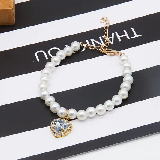 Pearl Pet Necklace Collar