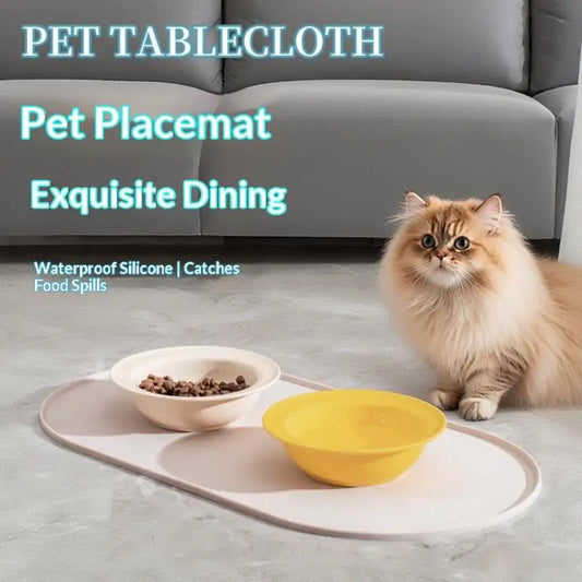 Non-Slip Waterproof Pet Feeding Mat for Cats & Dogs