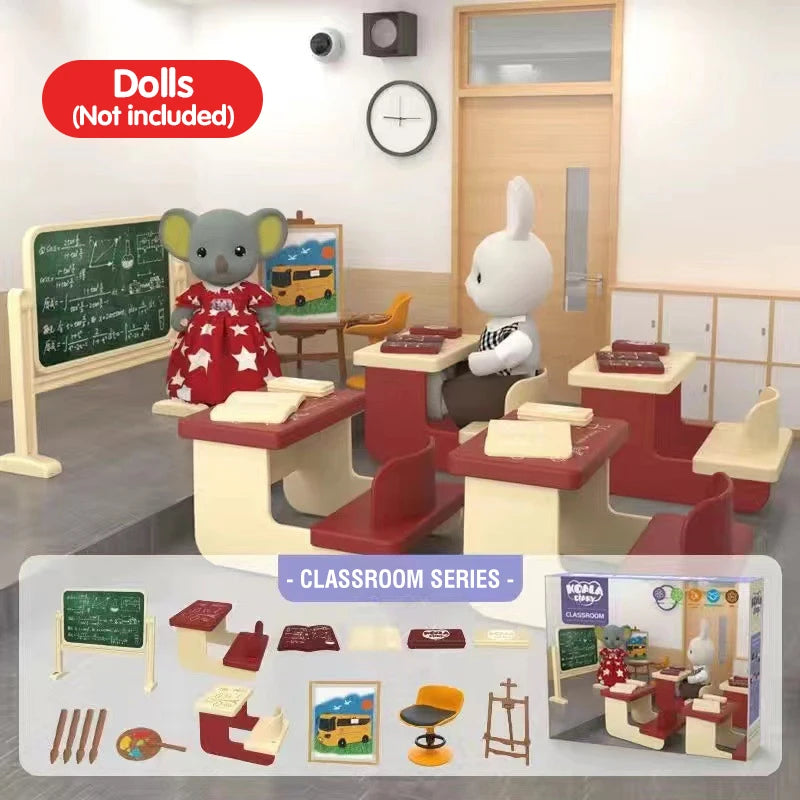 Koala Bus Diary Dollhouse Home Pretend Toys