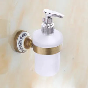 Antique Brushed Solid Brass Bathroom Accessories