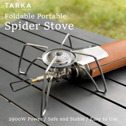 Portable Spider Gas Camping Stove with Built-In Ignition