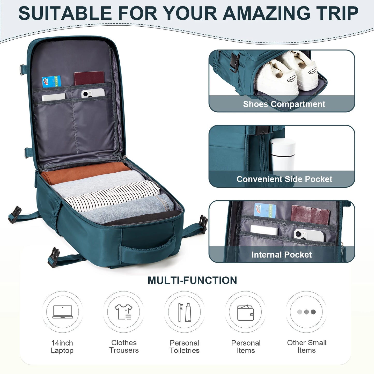 40x20x25 Travel Backpack