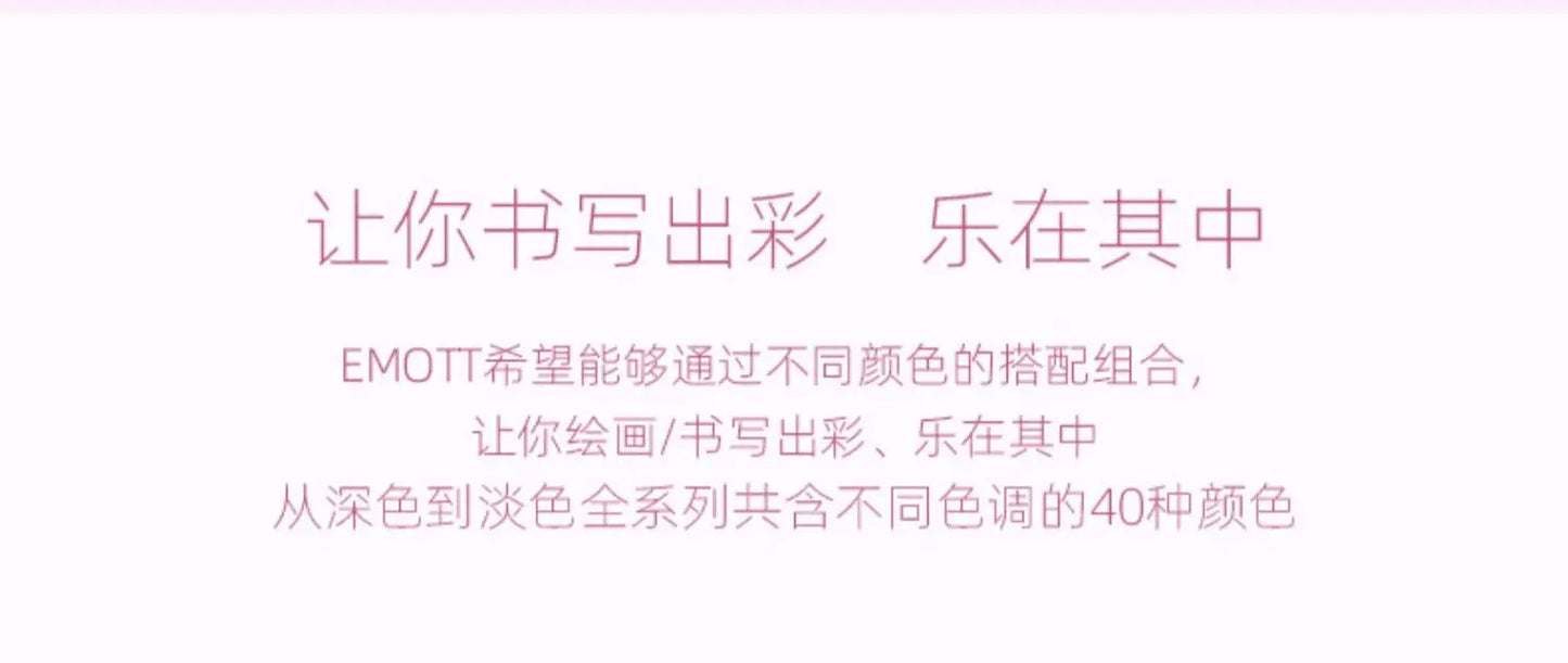 5pc Uni EMOTT Fiber Marker Pen water-based