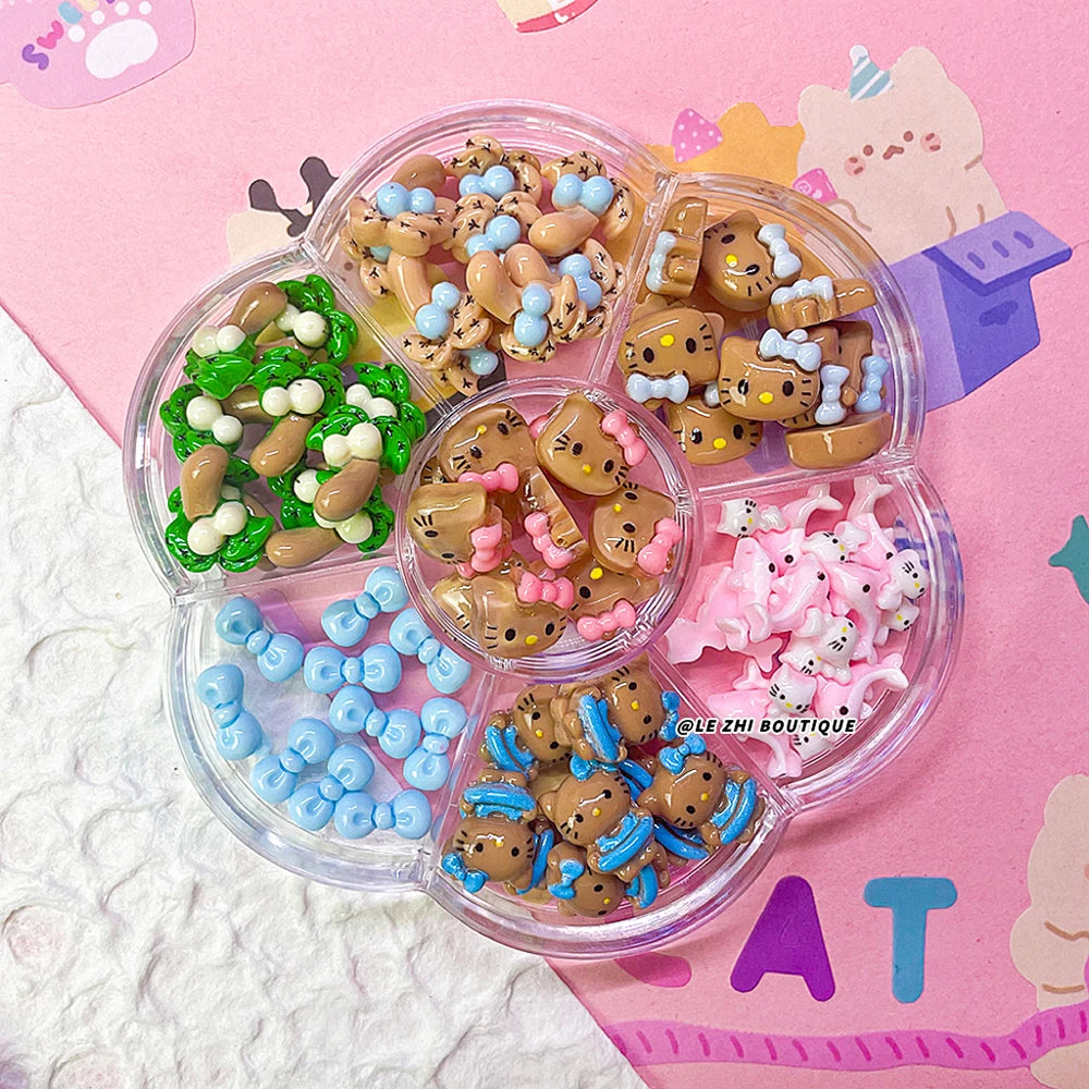 Kawaii 70Pcs Hello Kitty Nail Decorations