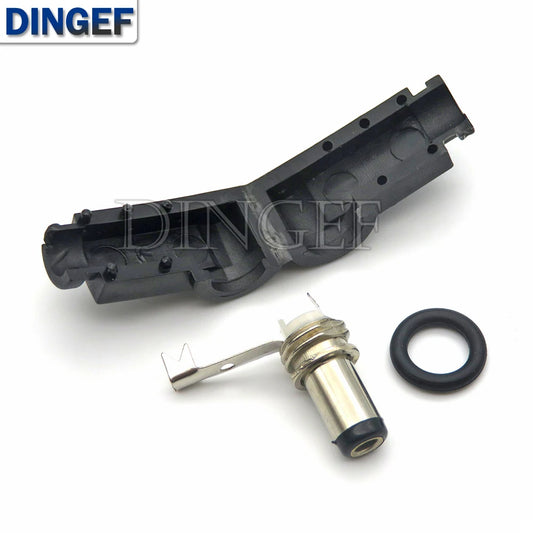 Right Angle DC Barrel Power Plug Solder Connectors for Cable Wiring