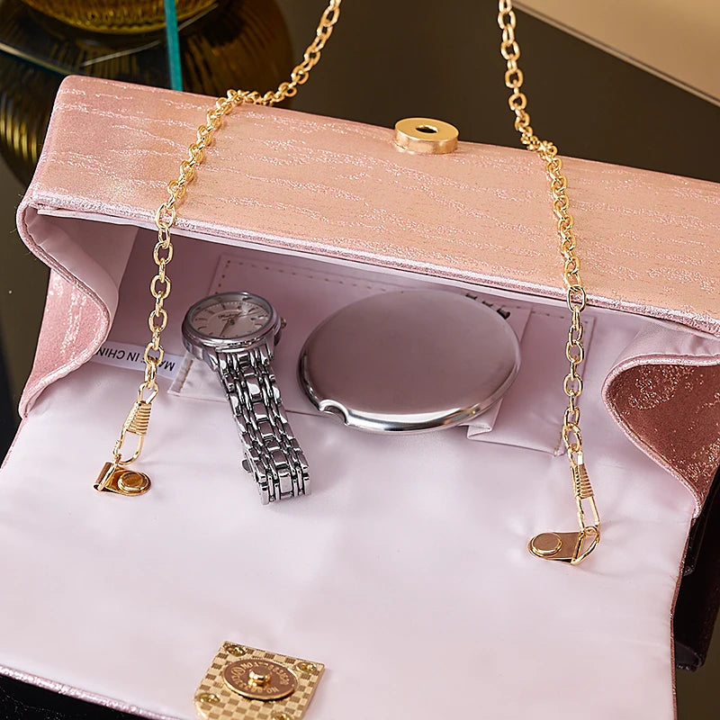 Crystal Diamond Evening Clutch Bag