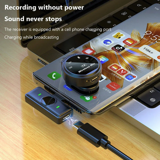 Wireless Lavalier Microphone with Charging Case