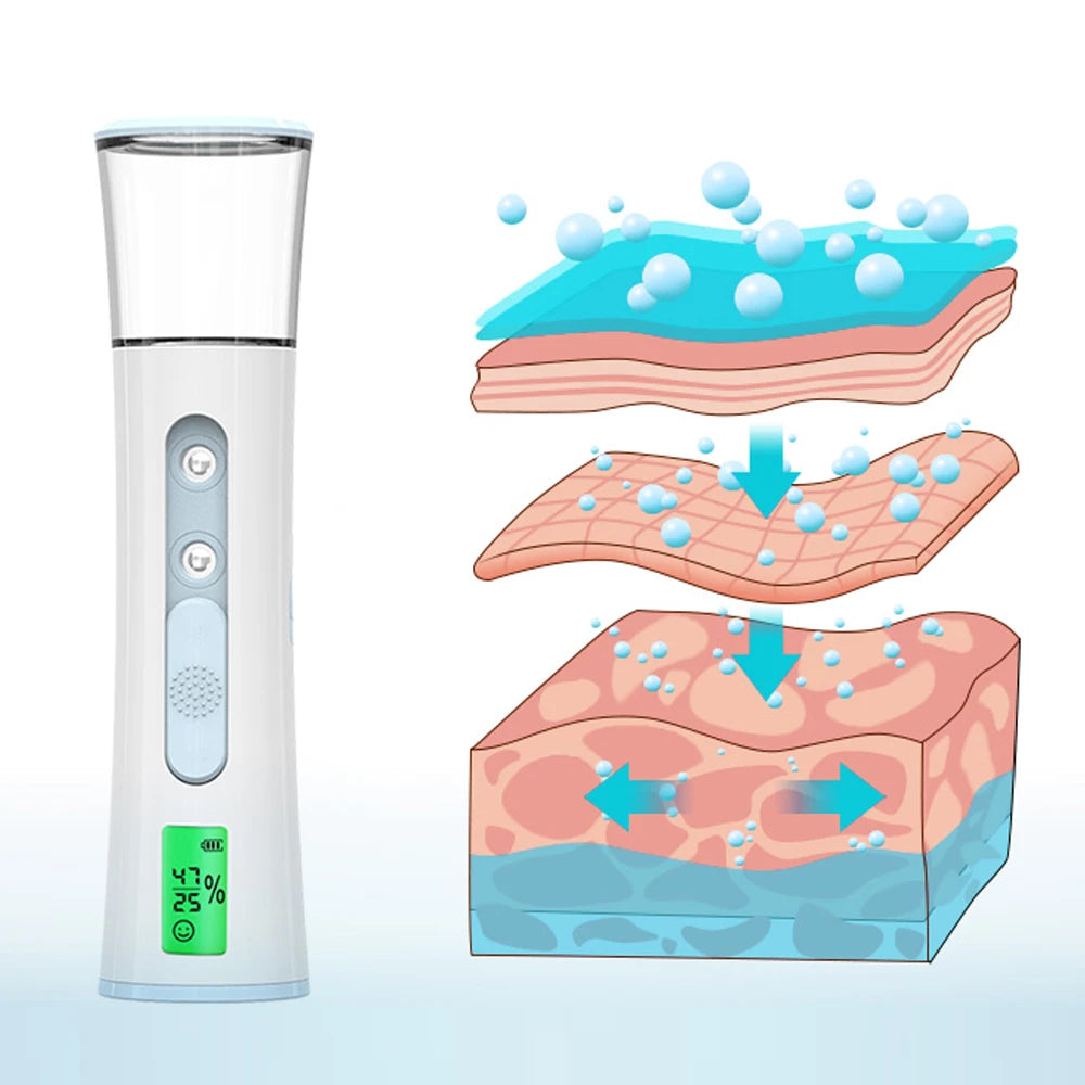 Nano Mist Sprayer 30ml LED Skin Moisture Test
