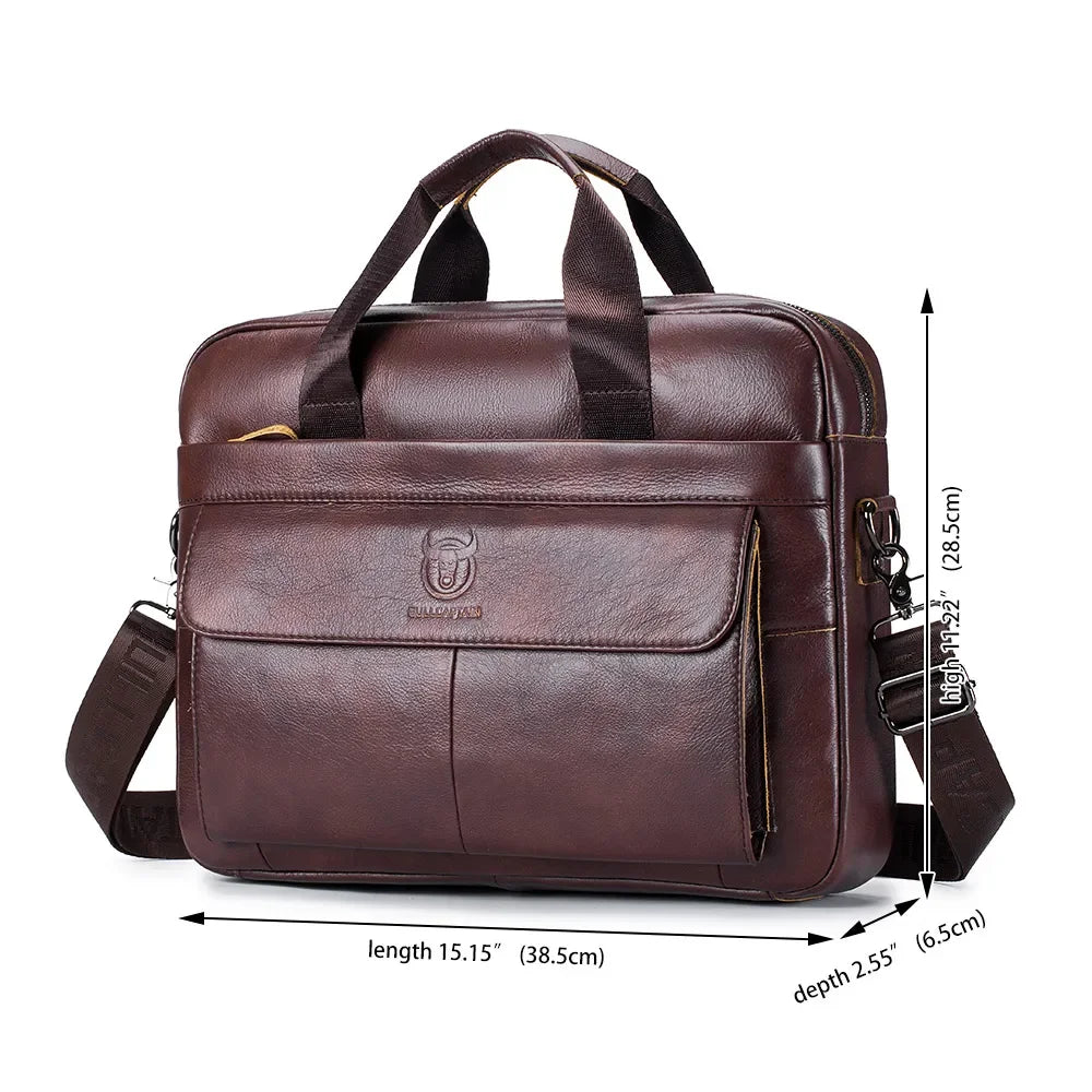 Bullcaptain Genuine Leather Men's Briefcase