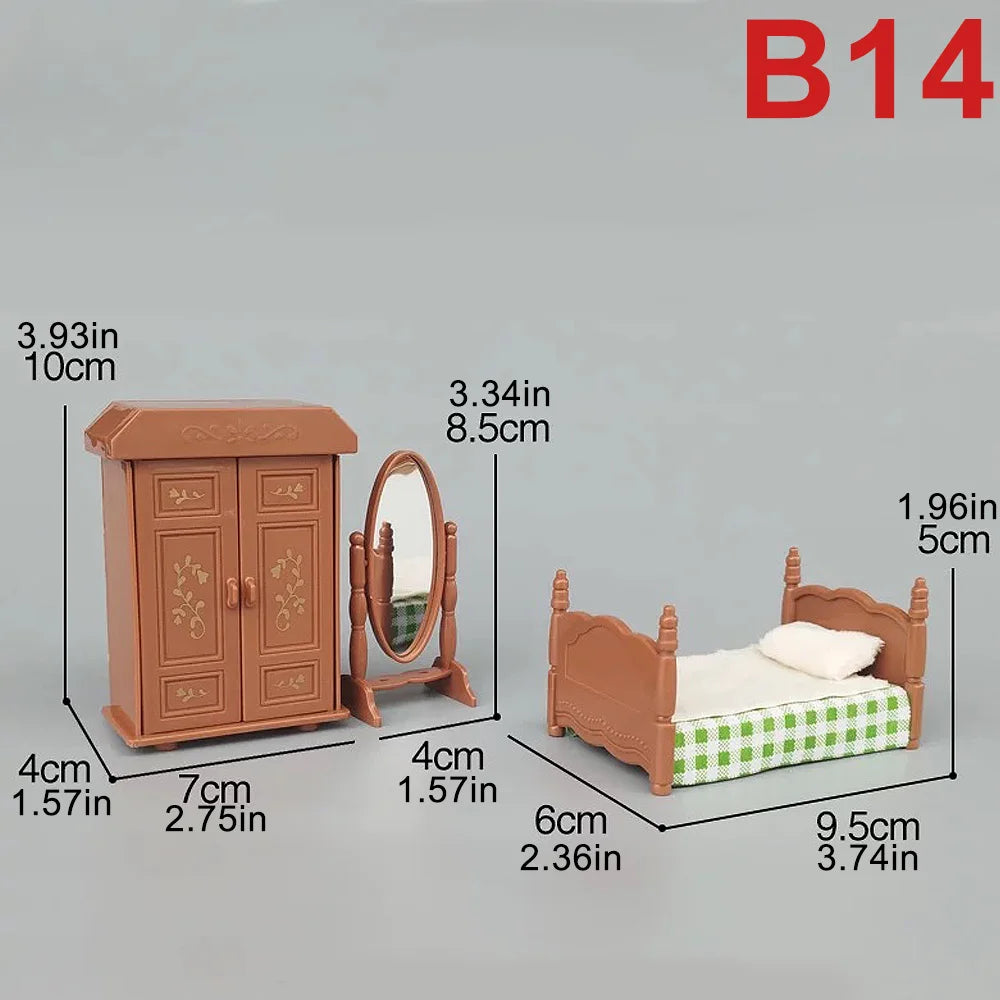 Dollhouse Miniature Furniture Toys Set