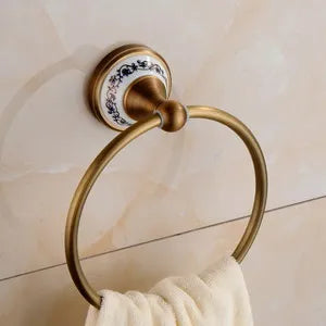 Antique Brushed Solid Brass Bathroom Accessories