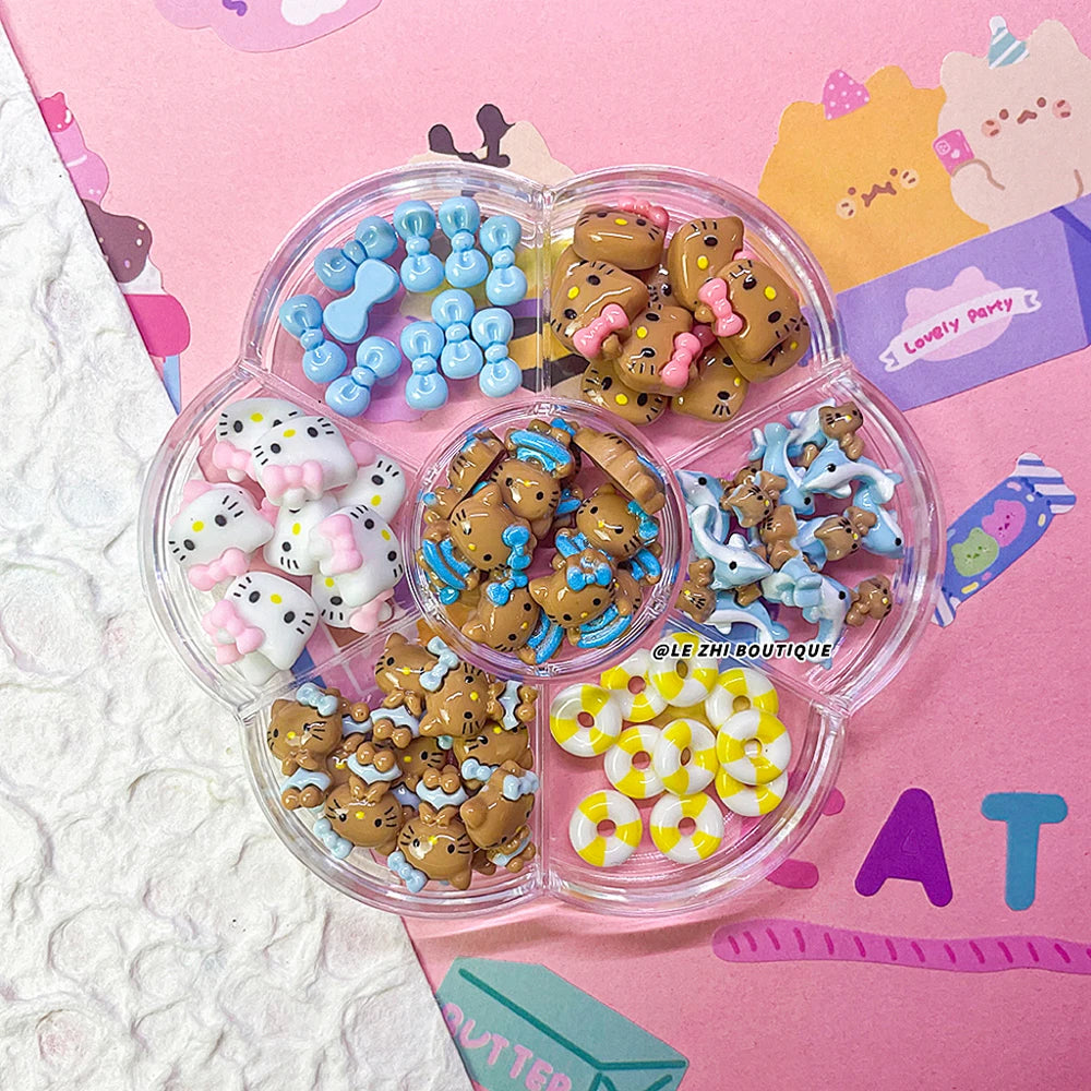 Kawaii 70Pcs Hello Kitty Nail Decorations