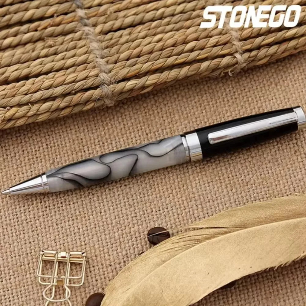 STONEGO Capless Metal Chrome Twist Ballpoint Pen